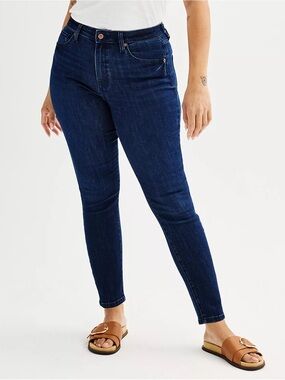 Sonoma Goods for Life Curvy Skinny Jeans Size 18R Dark Wash High Waist Stretchy
